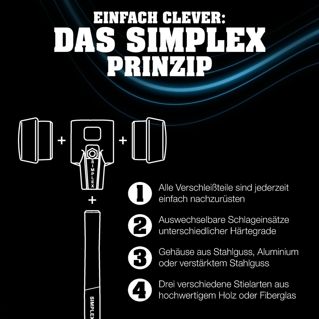 Trzonek hikorowy do siekiery rozłupującej SIMPLEX | D=50 mm | 3244.750