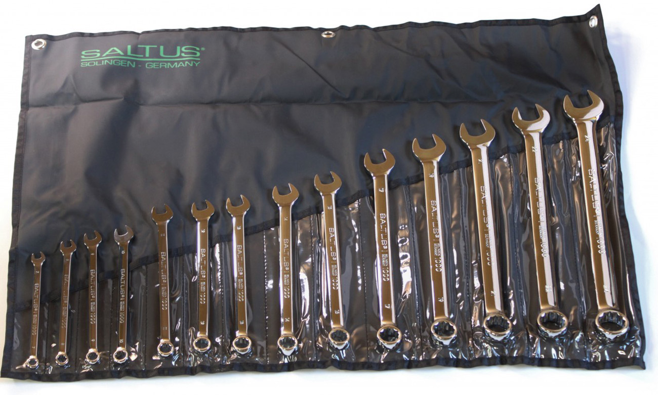 SALTUS CV-Ring-Maulschlüssel Satz Set 14-tlg Schlüsselsatz Ringschlüssel 7-24 mm