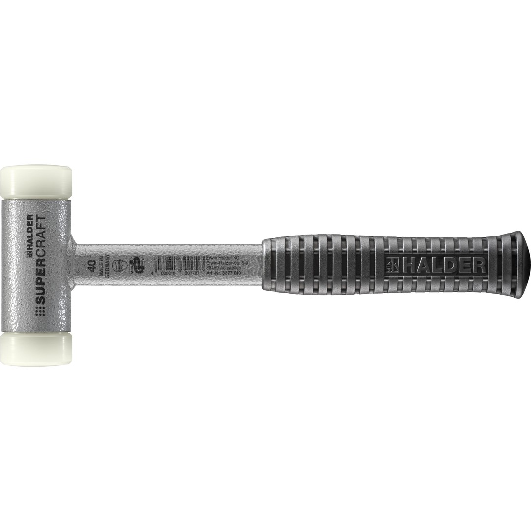 SUPERCRAFT-Schonhammer, mit bruchsicherem Stahlrohrstiel und ergonomisch geformtem, rutschsicherem Griff | D=40 mm | 3377.040