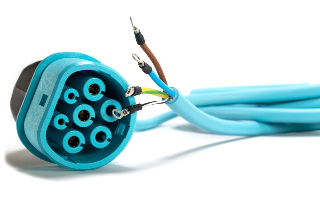Typ 2 Ladestecker Elektro-Auto EV 5 m Ladekabel 22 kW Mode 3 blau (1m=9,98€)