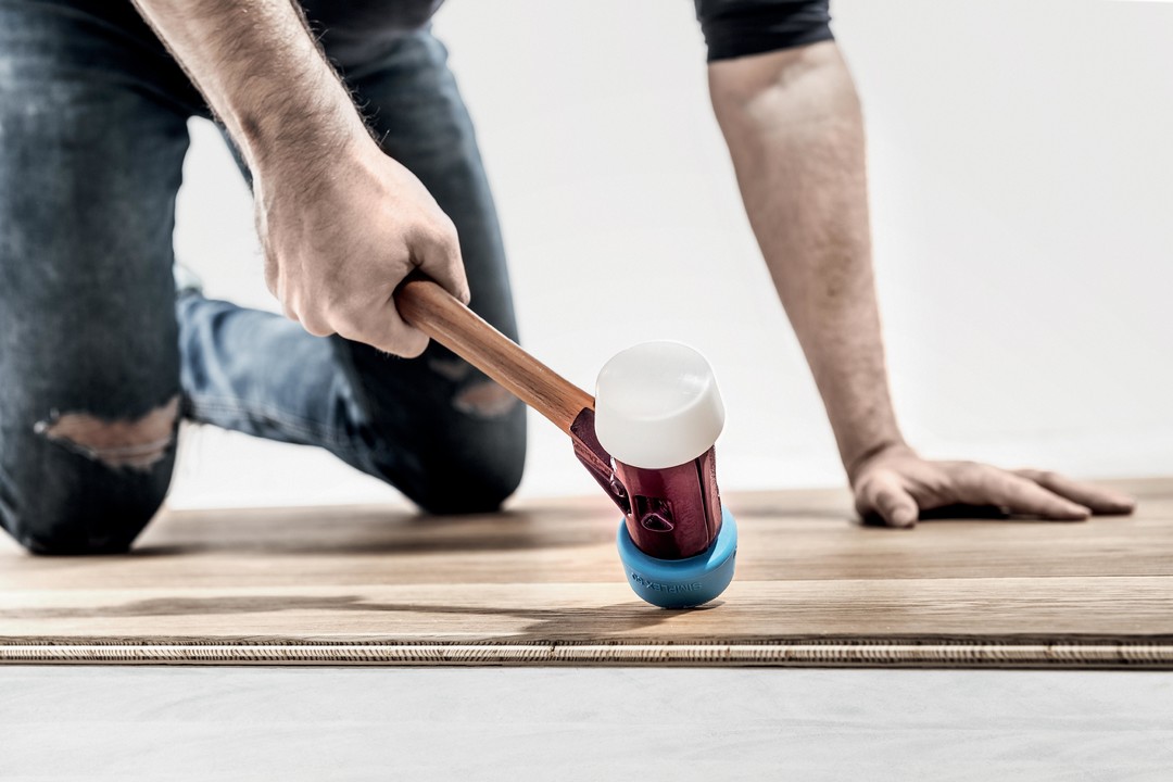 SIMPLEX-Schonhammer, TPE-soft / Superplastik; mit Tempergussgehäuse und hochwertigem Holzstiel | D=50 mm | 3017.051