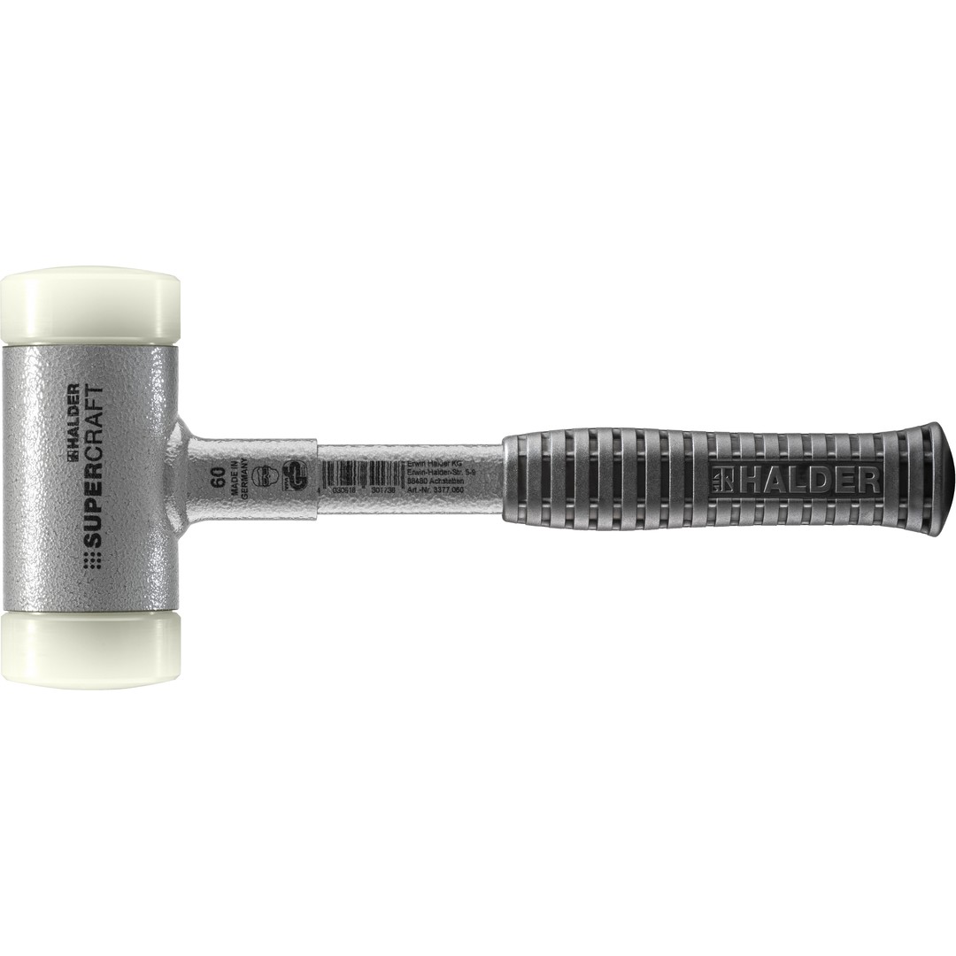 SUPERCRAFT-Schonhammer, mit bruchsicherem Stahlrohrstiel und ergonomisch geformtem, rutschsicherem Griff | D=60 mm | 3377.060