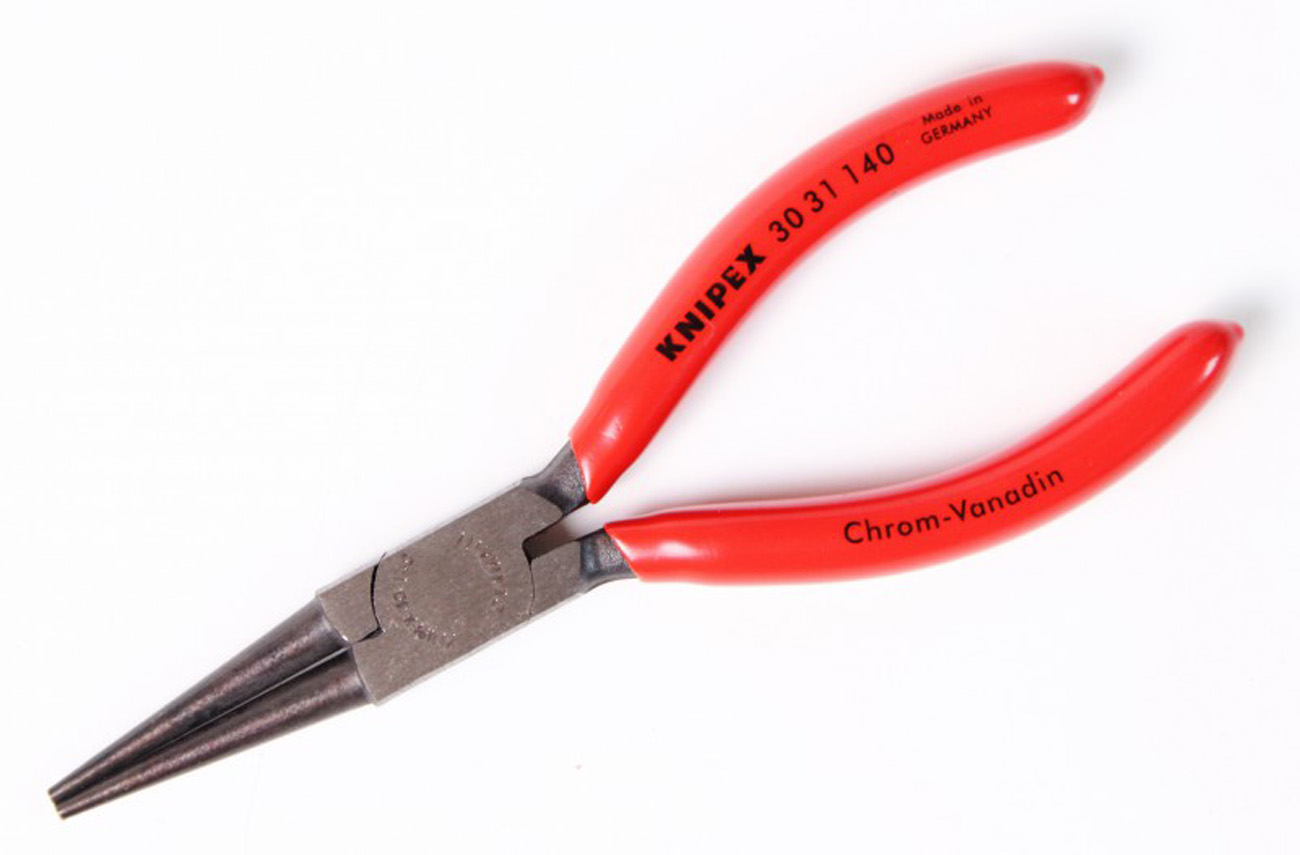 KNIPEX Szczypce wydłużone nr 3031140 Szczypce dla elektryków Szczypce elektryczne okrągłe 140 mm Szczypce jednoszczękowe