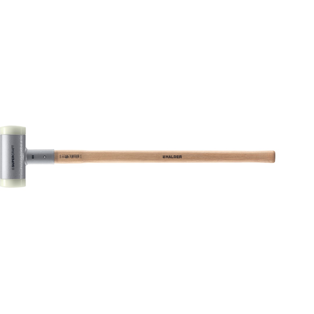 SUPERCRAFT-Vorschlaghammer, mit schwingungsdämpfendem, ergonomisch geformtem und lackiertem Hickorystiel | D=80 mm / Gewicht=4410 g | 3366.081