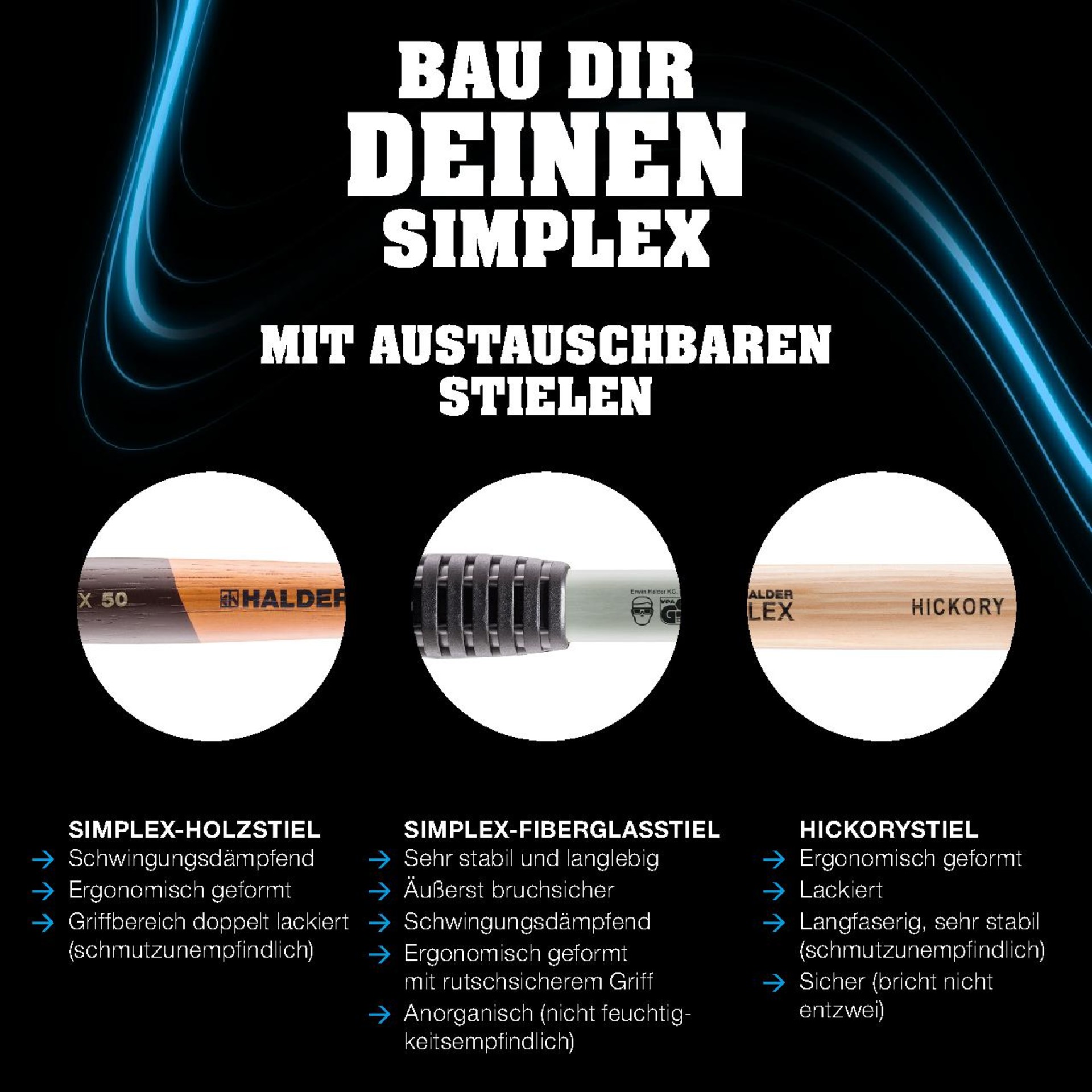 Aktionsbox Dreamteam Maurerarbeiten, SIMPLEX-Schonhammer D60, TPE.soft/ TPE-mid mit Aluminiumgehäuse und PICARD-Mauererhammer BlackGiant® | 3113s005