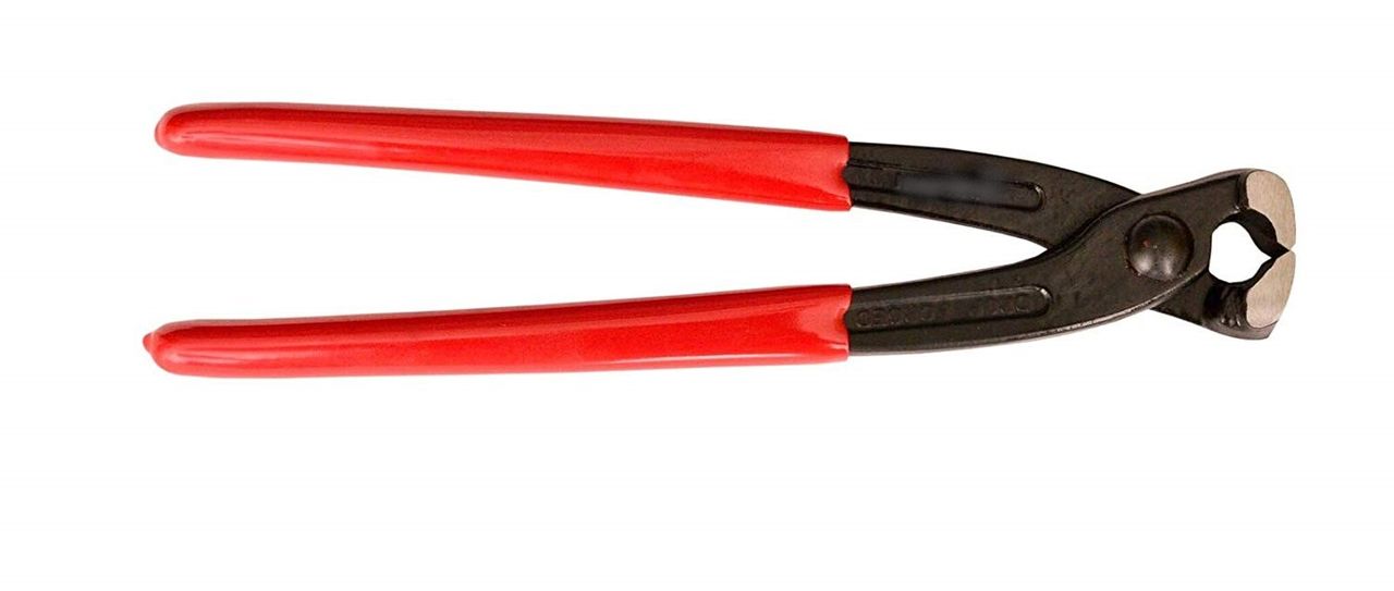 Szczypce zaciskowe 225 mm izolowane zanurzeniowo, czerwone Szczypce do oplatania Szczypce dekarskie