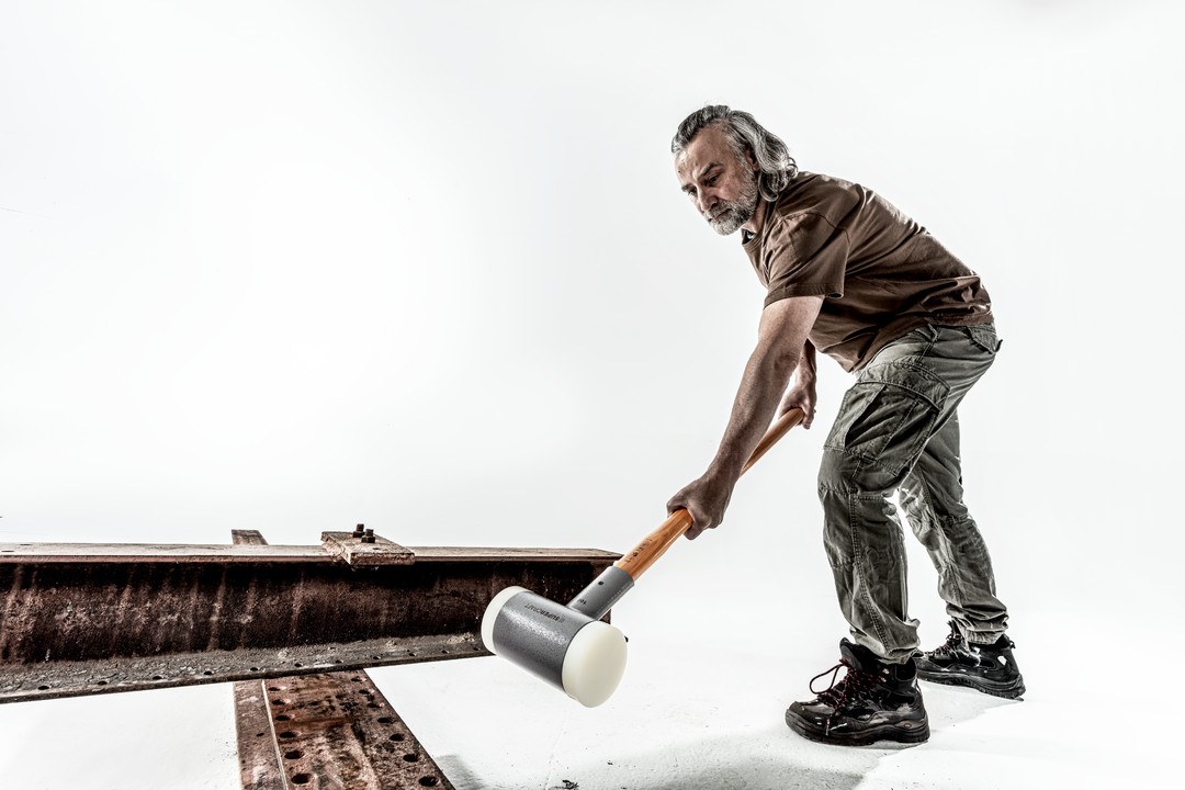 SUPERCRAFT-Vorschlaghammer, mit schwingungsdämpfendem, ergonomisch geformtem und lackiertem Hickorystiel | D=100 mm / Gewicht=9300 g | 3366.110