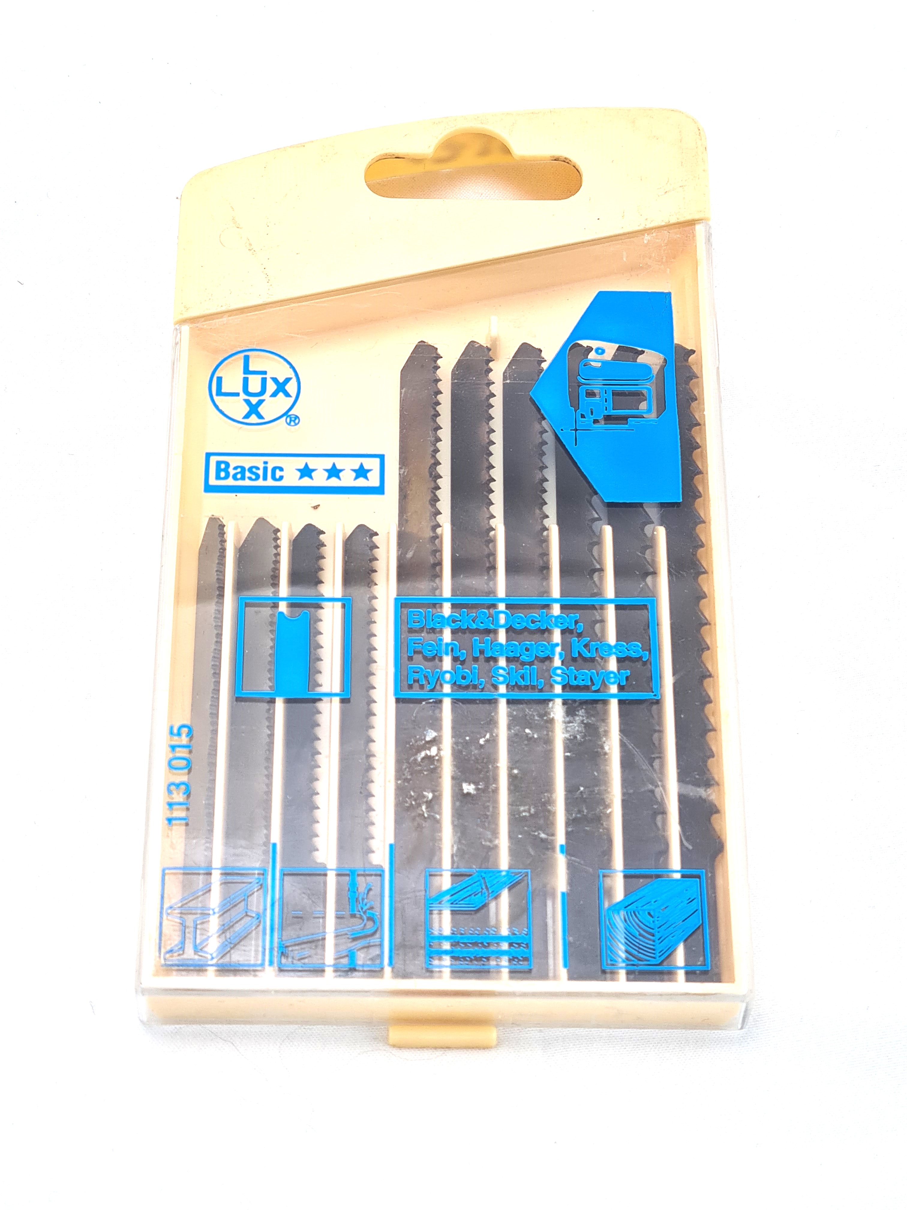 LUX-TOOLS Stichsägeblatt-Set 113015 T-Schaft 10tlg. Sägeblätter Stichsäge Metall